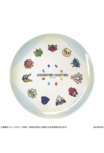 Assiette En Plastique Monster Hunter Mon Defo - Cercle 21 CM