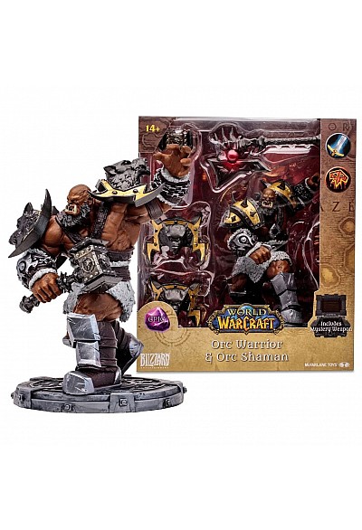 Figurine World Of Warcraft Par McFarlane Toys - Guerrier/Shaman Orc (Epic)