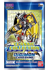 Booster Pack De 12 Cartes (Au Hasard) Digimon TCG Anglais - Classic Collection