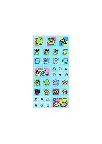 Feuille d'Autocollants Tuiles Tamagotchi Par Bandai - Bleu