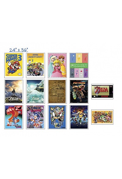 Affiche Jeux Vidéo 60 CM x 90 CM Par Pyramid America - Modèles Variés