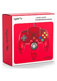 Manette Pour Nintendo 64 / N64 PROTO64 Par XYAB - Rouge Baie Éclatante