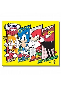 Affiche Murale En Métal - Sonic The Hedgehog Panels 40 x 31,5 CM