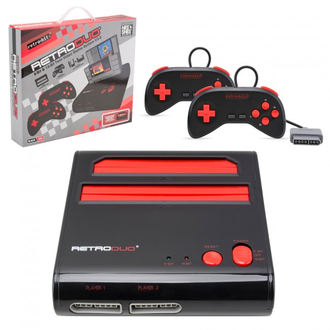 Console Retro Duo Par Retro-Bit - Noire