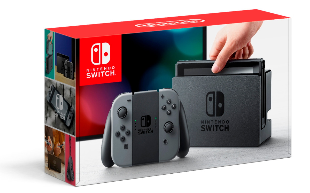 Console Nintendo Switch - Joy-Con Gris (Gray Joy-Con) Modèle 2017 HAC-001
