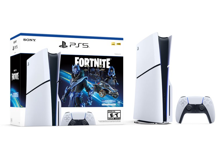 Console PS5 / Playstation 5 Slim 1 TB Fortnite Cobalt Star Bundle