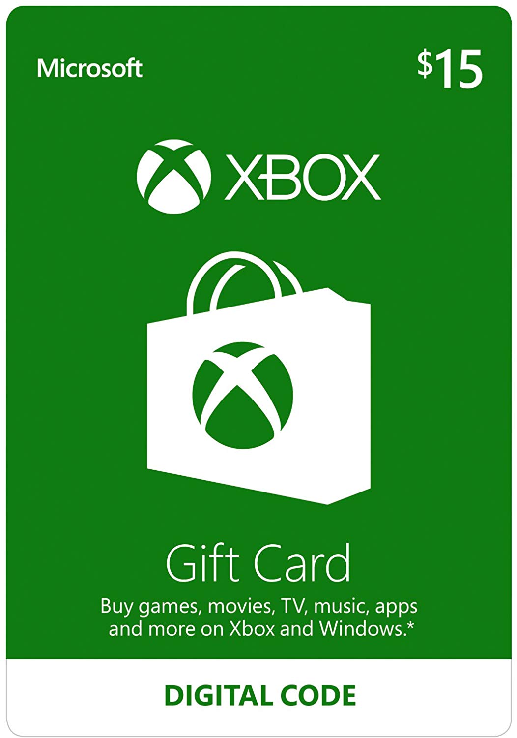 Carte Cadeau Xbox Live 15$ (Microsoft Store)