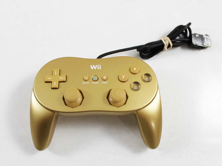Manette Wii Classique / Classic Controller Pro Pour Wii / Wii U Officielle Nintendo - Or