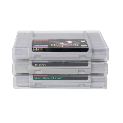Boite Protectrice De Plastique Souple Transparente Pour Cartouche De SNES Par EvoRetro