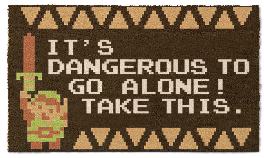 Tapis d'Entrée (Paillasson) Zelda Par Pyramid America - It's Dangerous to go Alone! Take This!