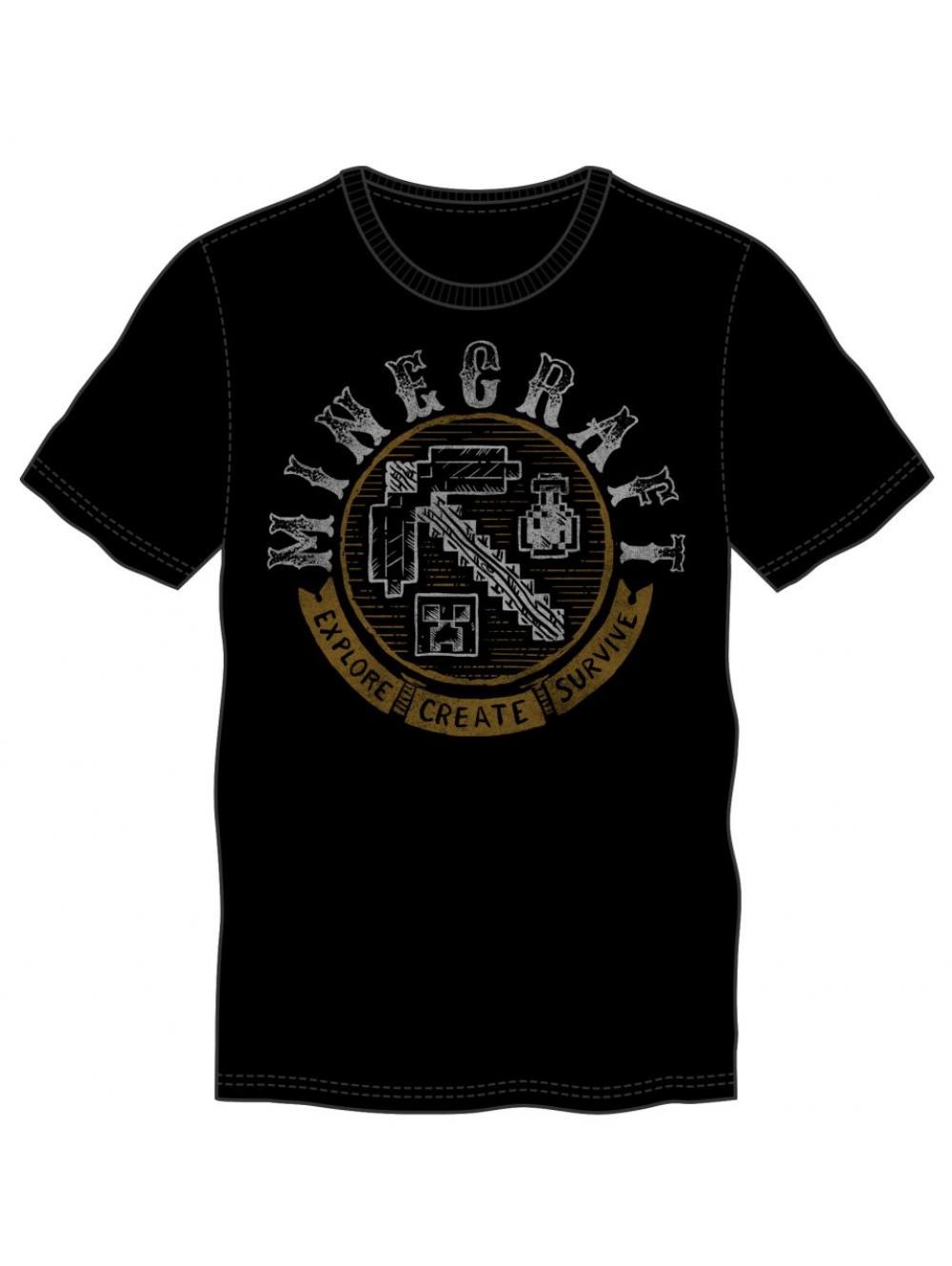T-Shirt Minecraft - Explore, Create And Survive