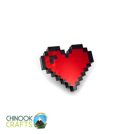 Épinglette (Pin) Par Chinook Crafts - Coeur Pixelisé
