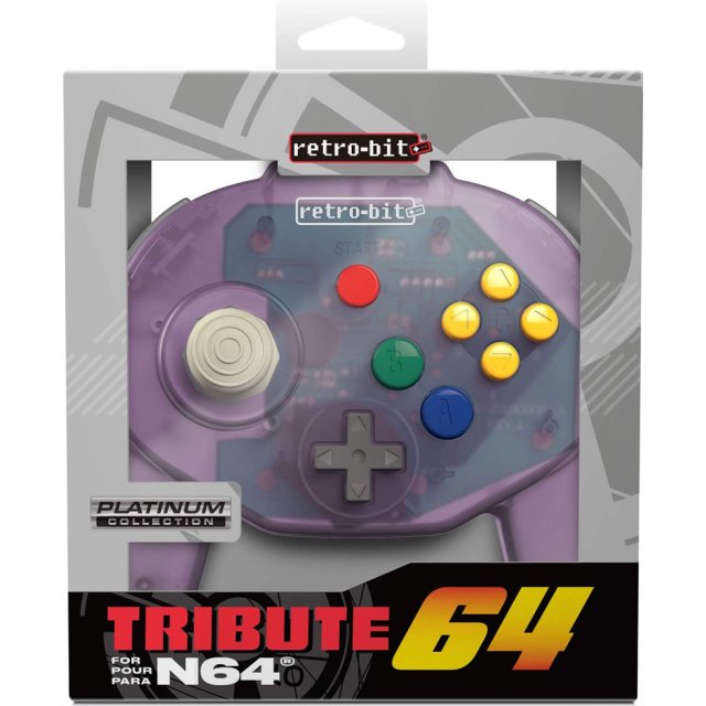 Manette Nintendo 64 / N64 Tribute 64 Par Retro-Bit - Mauve Atomic