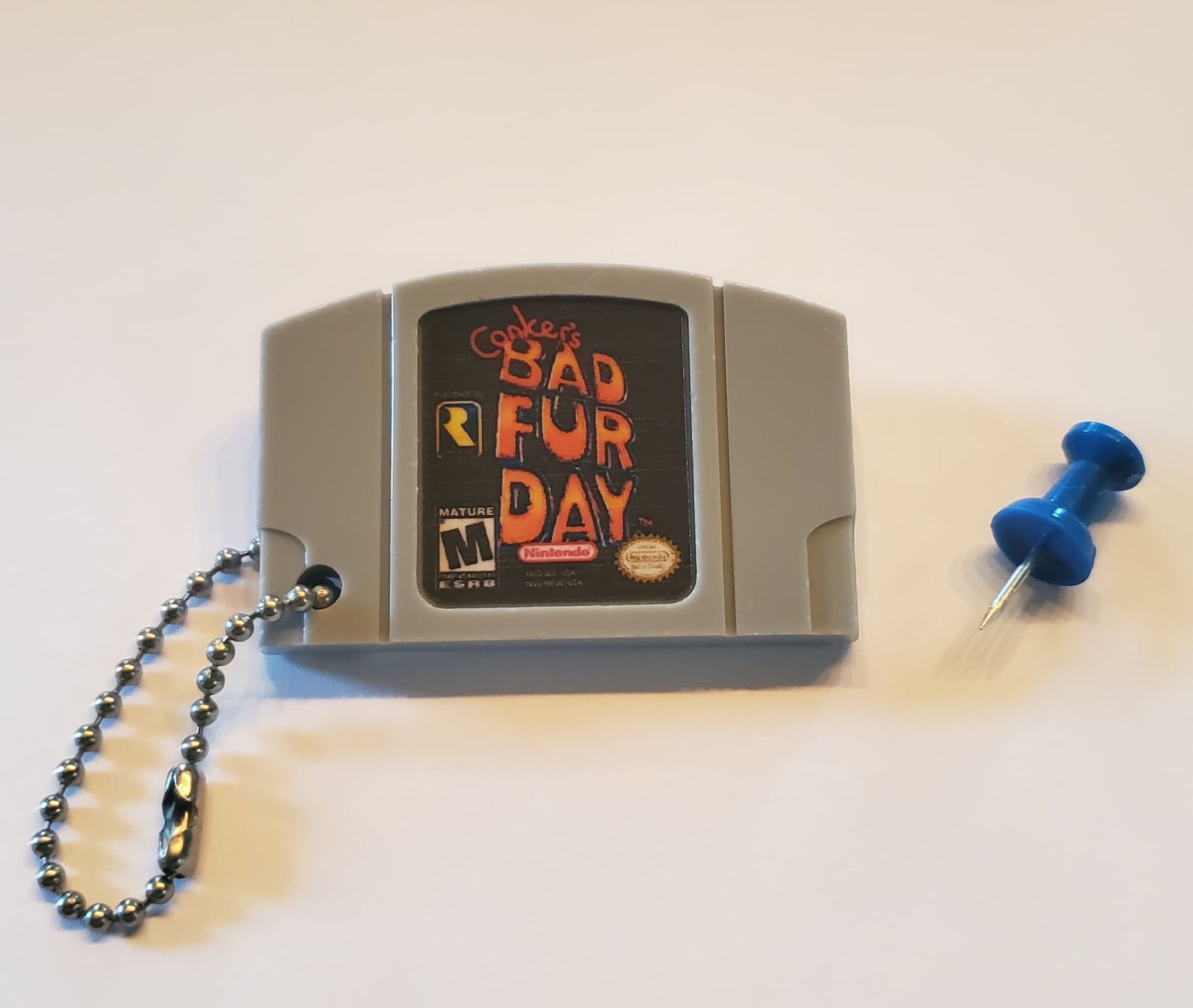 Porte-Clé Mini-Cartouche de N64 Par Chinook Crafts - Conker Bad Fur Day