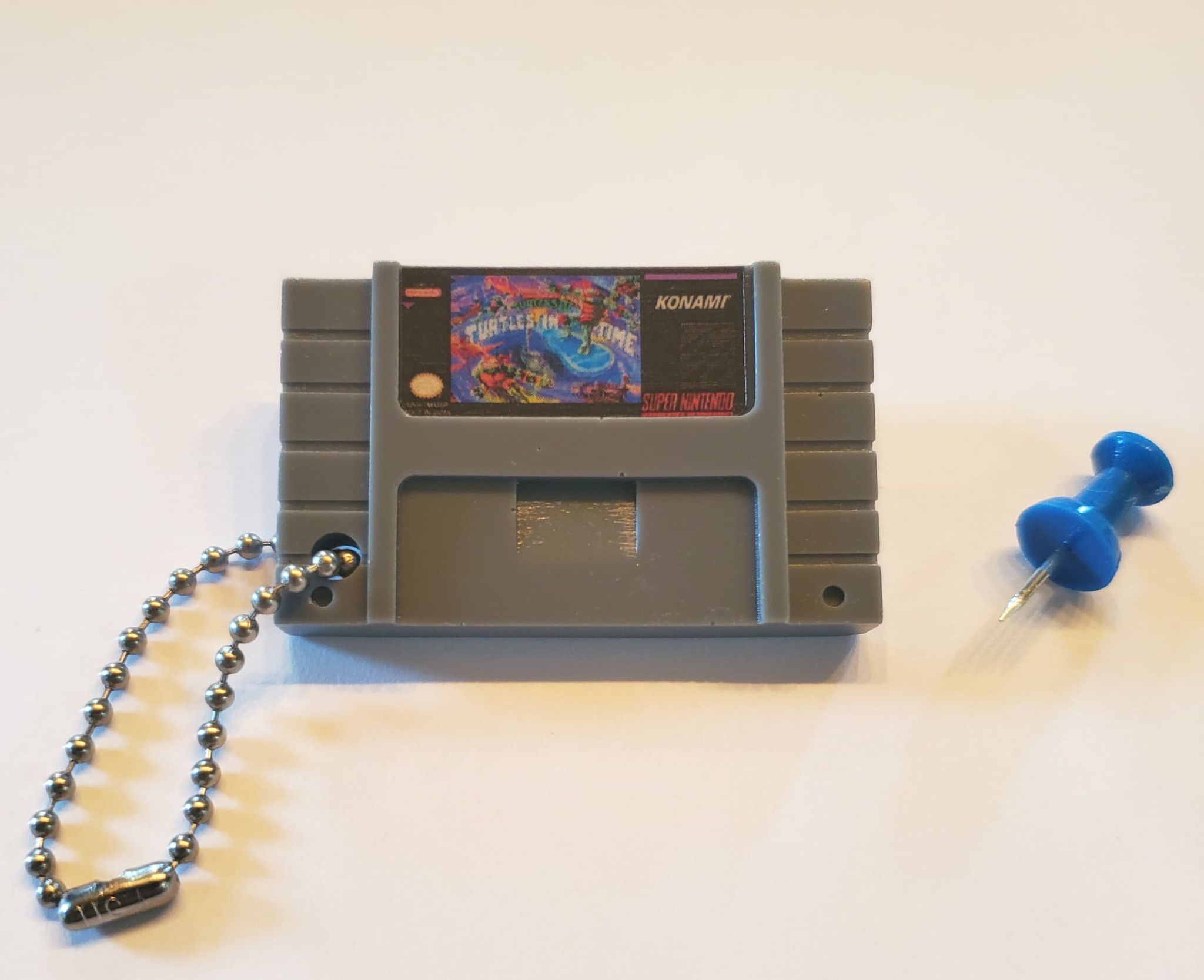 Porte-Clé Mini-Cartouche de SNES Par Chinook Crafts - TMNT Turtles in Time