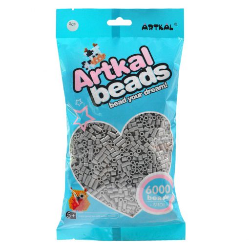 Perles à Fusionner Artkal Taille Midi 5 mm Série S Format Sac De 6000 Perles - Gris S07