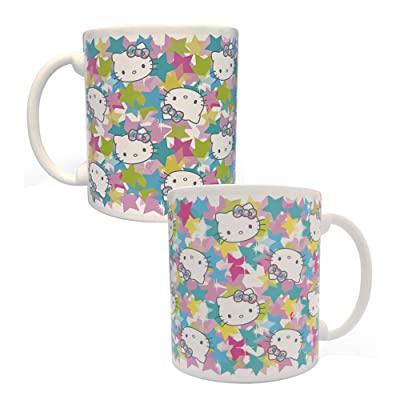 Tasse Hello Kitty 16 Onces Par Bioworld - Motifs Hello Kitty et Étoiles