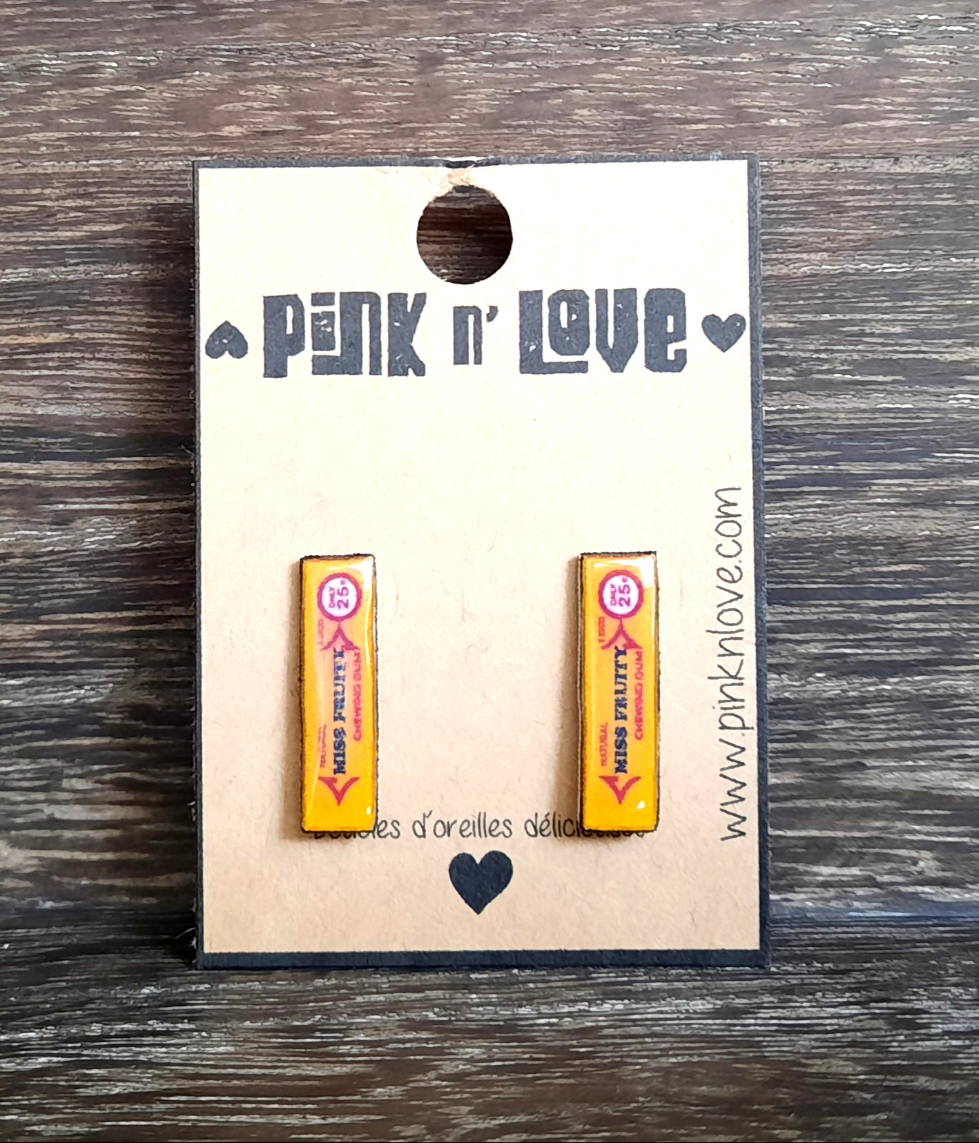Boucles d'Oreilles Par Pink n' Love - Gomme Miss Fruity