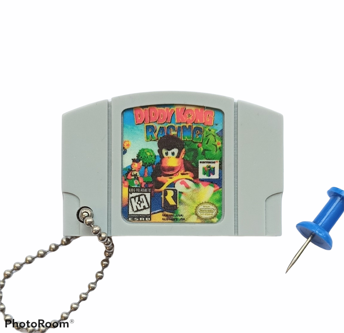 Porte-Clé Mini-Cartouche de N64 Par Chinook Crafts - Diddy Kong Racing