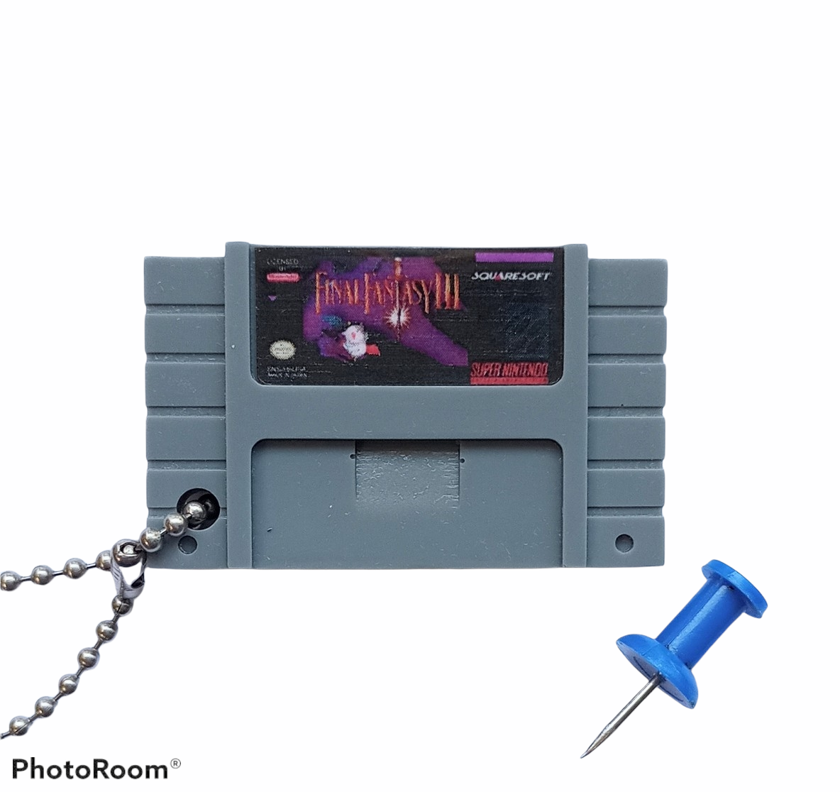 Porte-Clé Mini-Cartouche de SNES Par Chinook Crafts - Final Fantasy III