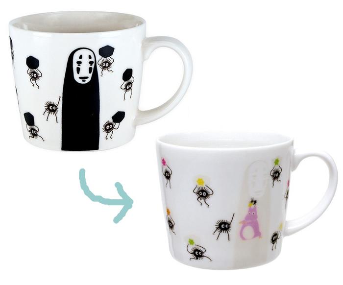 Tasse à Thé Thermo-Réactive Le Voyage de Chihiro - Sans-Visage et Noiraudes