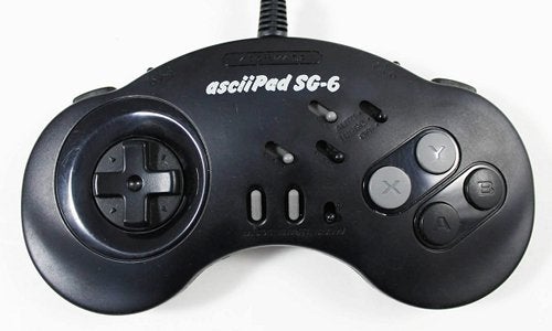 Manette 6 Boutons Pour Sega Genesis  AsciiPad SG-6 Par ASCII - Noire