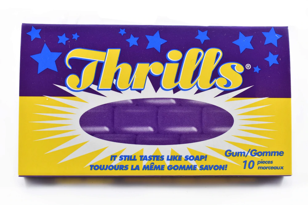 Gomme à Mâcher Thrills au Savon - Paquet de 10 Morceaux