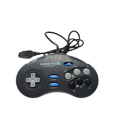 Manette 6 Boutons Pour Sega Genesis Game Pad 6 Par Performance - Grise