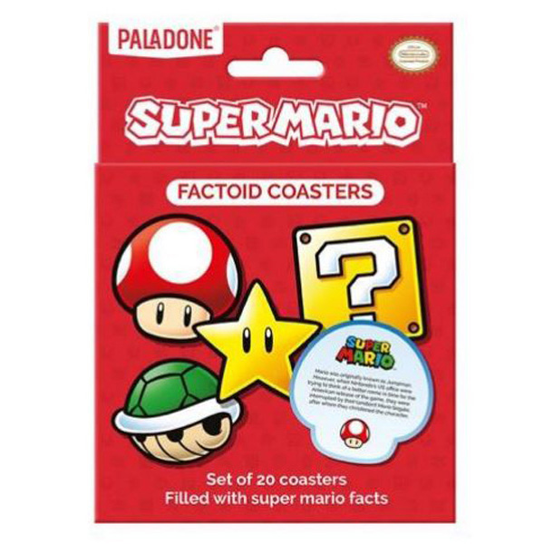 Sous-Verres Super Mario Fun Facts Par Paladone - Paquet De 20 