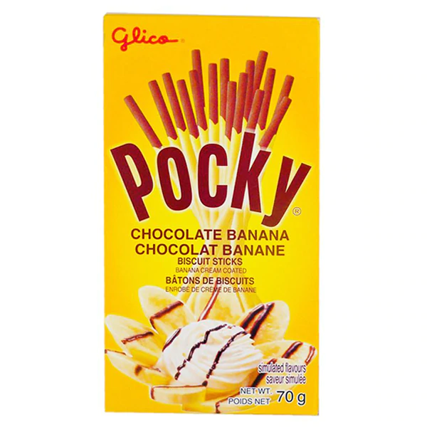 Bâton de Biscuits Pocky par Glico - Chocolat Et Bananes 70G
