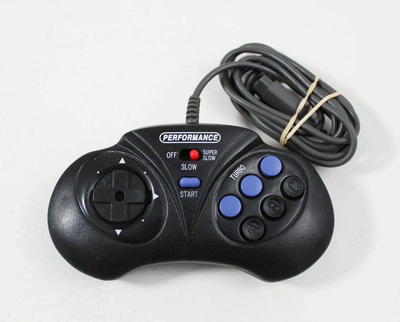 Manette 6 Boutons Pour Sega Genesis Par Performance - Noire