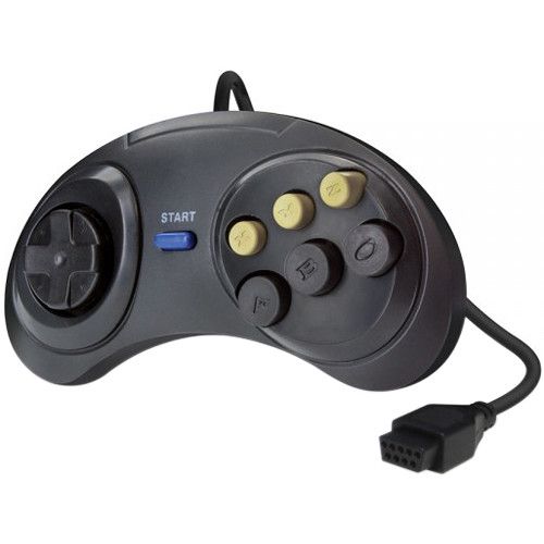 Manette 6 Boutons Pour Sega Genesis Marque Inconnue - Noire