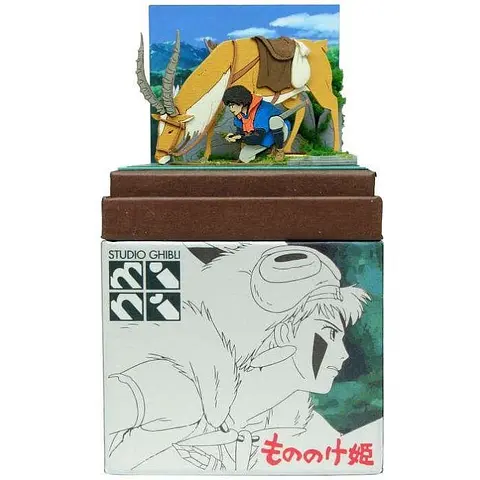 Mini Paper-Kit Miniatuart #139 Par Sankei - Ghibli Princesse Mononoke Ashitaka Et Yakuru