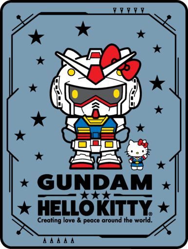 Jeté en Molleton Hello Kitty x Gundam - Par Bioworld