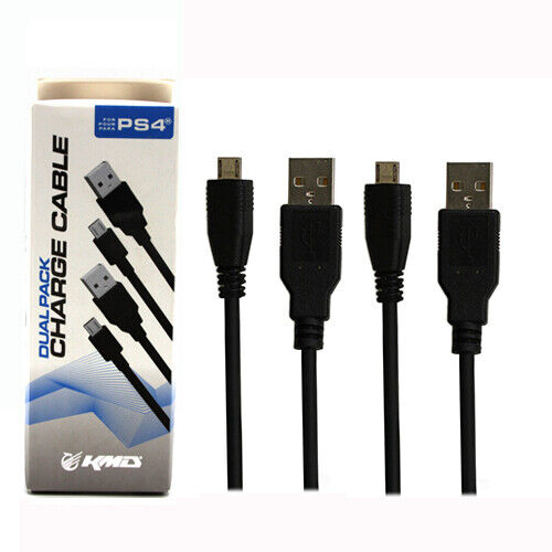 Cable De Recharge Micro USB De 10 Pieds Pour Manette PS4 / Xbox One Par KMD - Paquet De 2