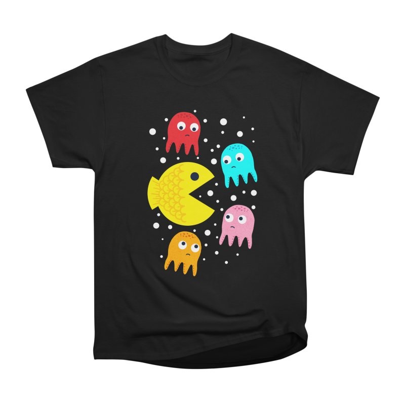 T-Shirt Threadless - Pac-Fish (Noir)