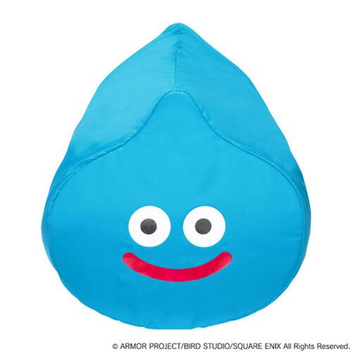 Housse De Coussin Ou Douillette Dragon Quest Par Square Enix - Slime Bleue Souriante (70CM)