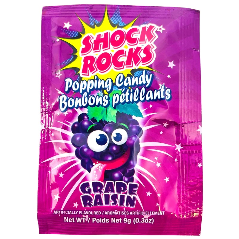 Bonbons Pétillants Shock Rocks - Raisin (9g)