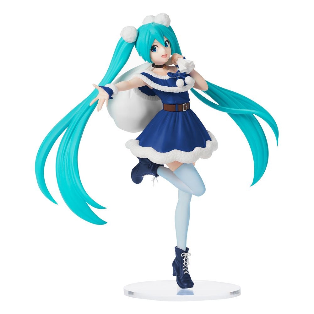Figurine SPM Hatsune Miku Par Sega - Christmas 2020 Blue Ver. 23 CM