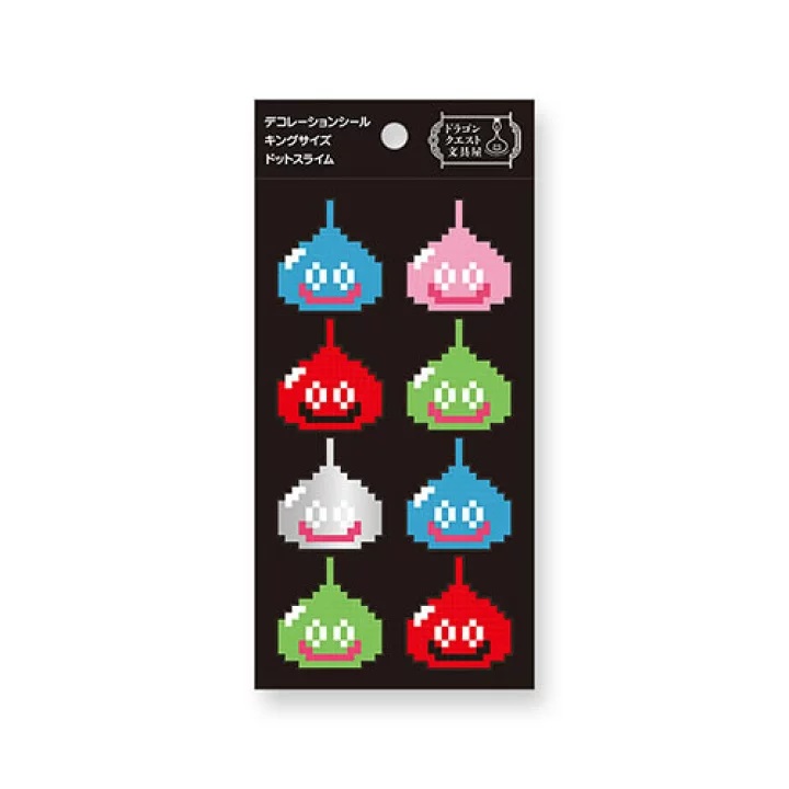 Autocollants Dragon Quest Bungu Decoration Seal King Size Dot Slime Par Square Enix - Slimes Pixel