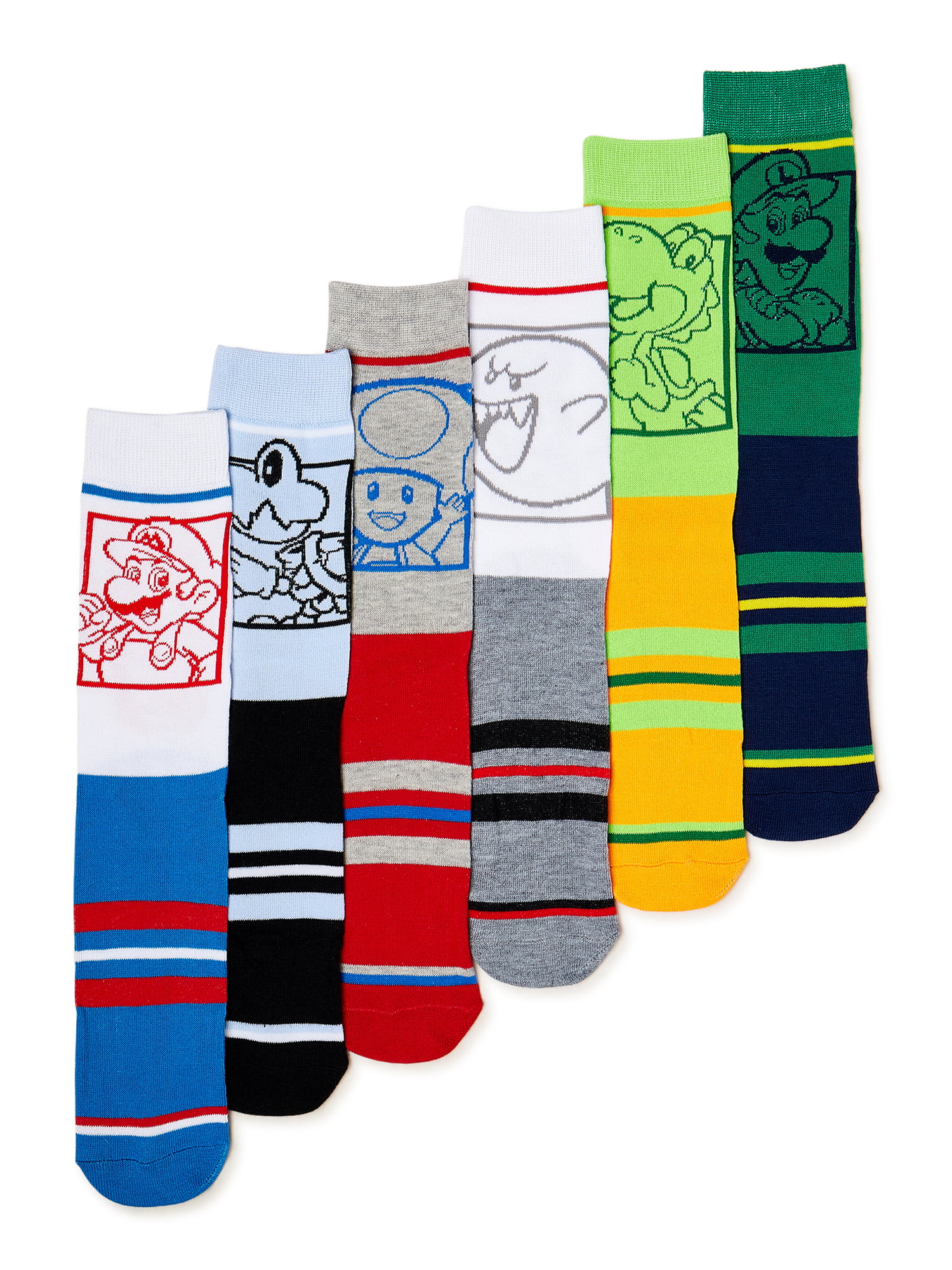 Chaussettes Super Mario Par Bioworld - Paquet De 6 Paires