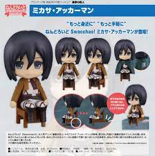 Figurine Nendoroid Swacchao Attack On Titan Par Good Smile Company - Mikasa Ackerman 10 CM