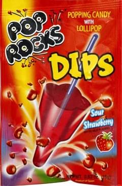 Sucette Pop Rocks À Tremper Dans Bonbons Pétillants - Fraise Surette 18 G
