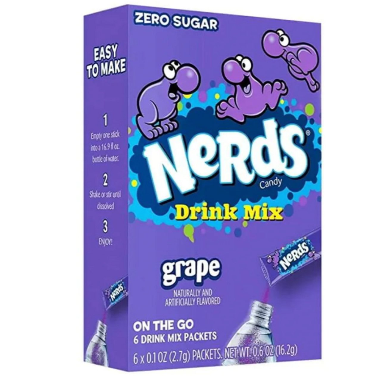 Mélange pour Breuvage Nerds Saveur Raisin - Paquet de 6 Sachets Individuels