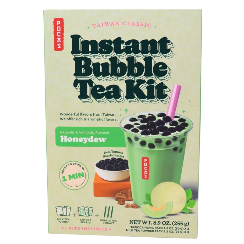 Kit Instantané De Bubble Tea Par Pocas - Ensemble De 3 Au Melon De Miel 255 G