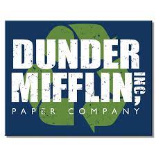 Affiche Murale En Métal The Office - Dunder Mifflin Paper Company 40 x 31,5 CM