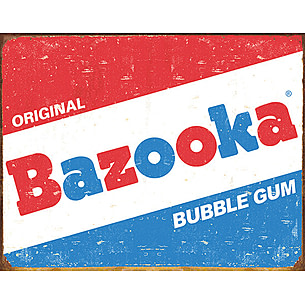 Affiche Murale En Métal - Original Bazooka Bubble Gum 40 x 31,5 CM