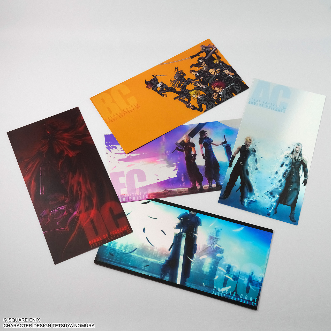 Ensemble De 5 Cartes Postales Métalliques Final Fantasy VII Series Par Square Enix