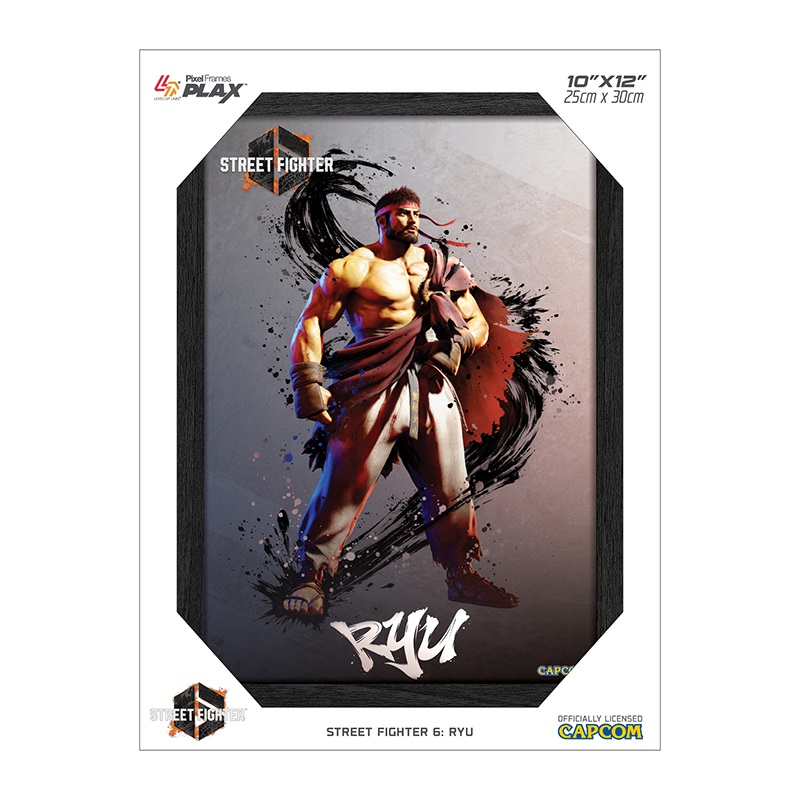 Cadre Lenticulaire 3D Plax Street Fighter 6 Par Pixel Frames - Ryu 25 x 30 CM