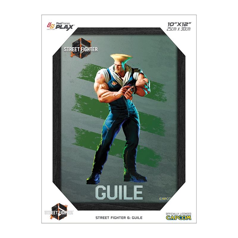 Cadre Lenticulaire 3D Plax Street Fighter 6 Par Pixel Frames - Guile 25 x 30 CM